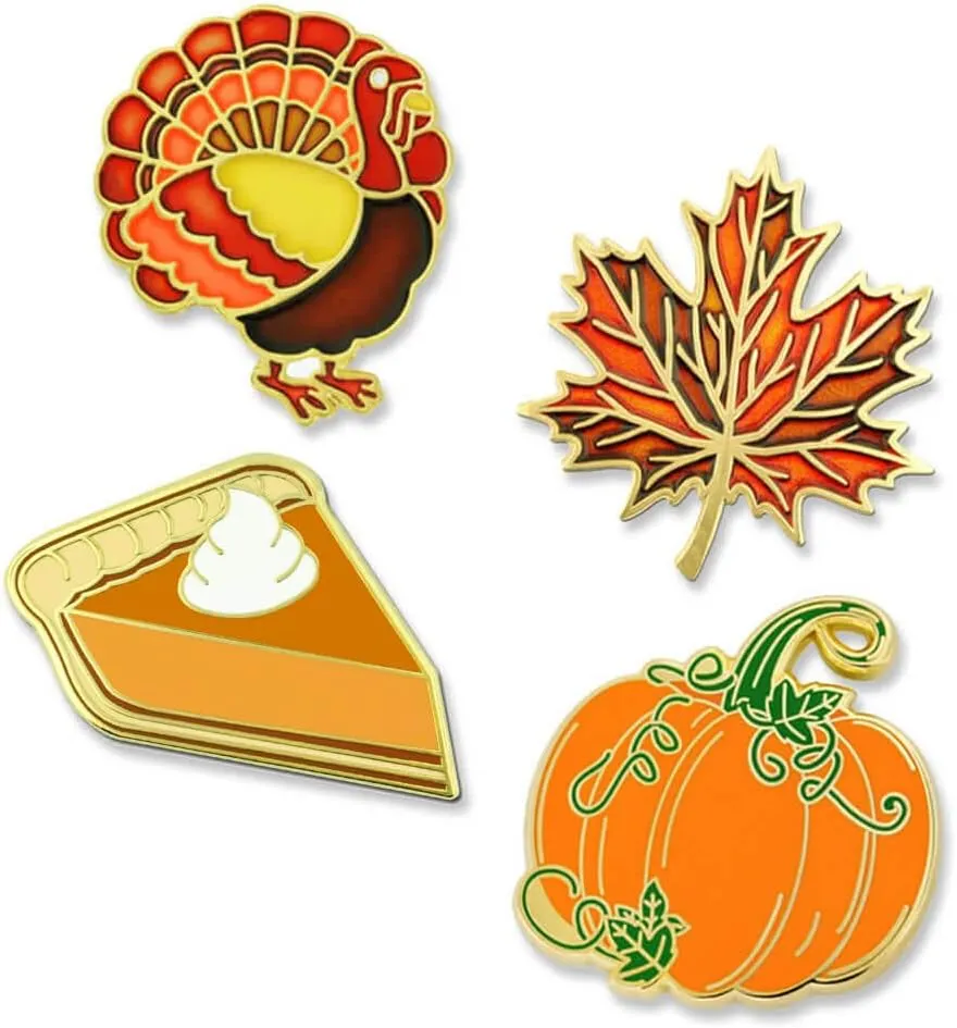 Pinmart Thanksgiving Autumn Enamel Lapel Pin