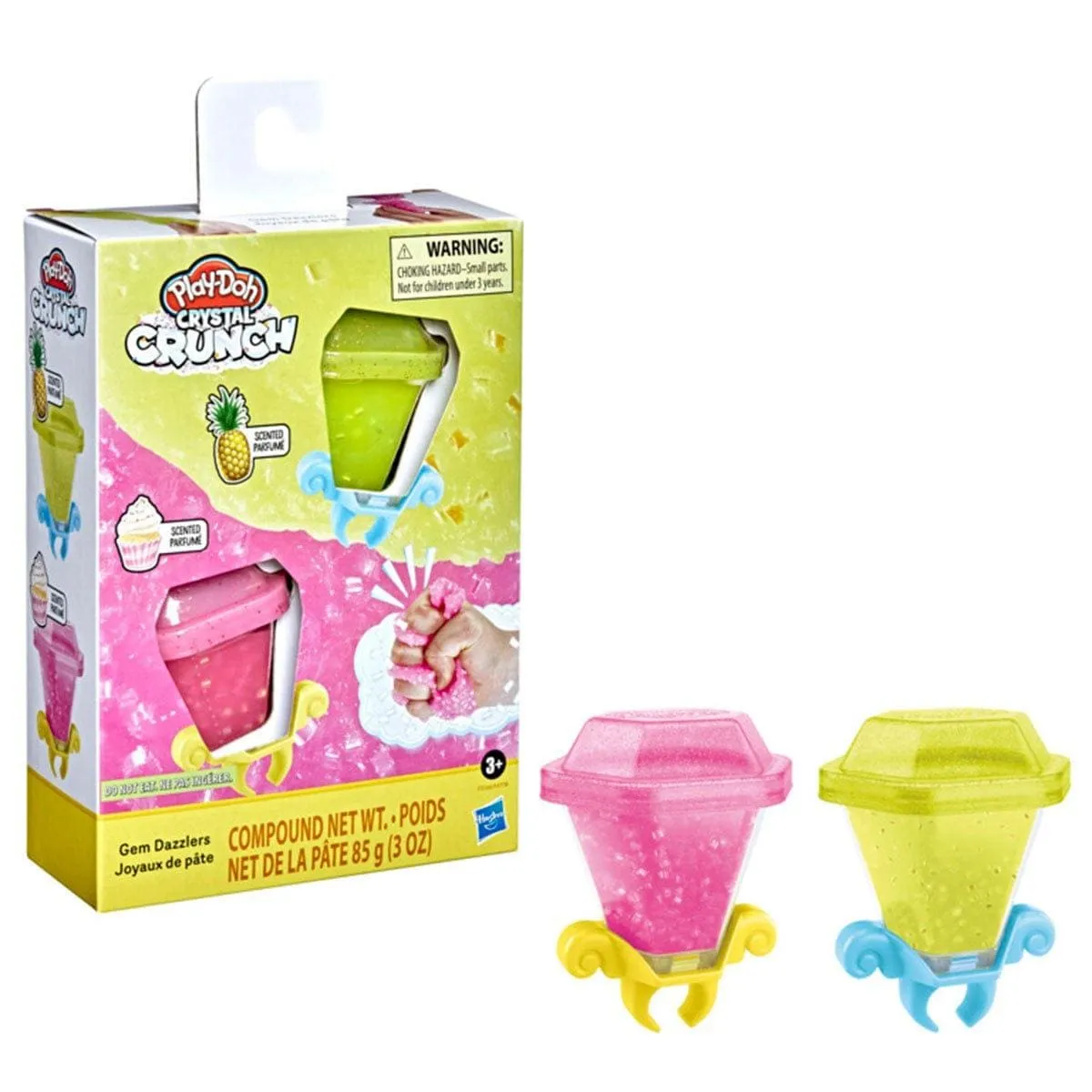 Play-Doh-Crystal Crunch Gem Dazzlers Pineapple and Cupcake Scented