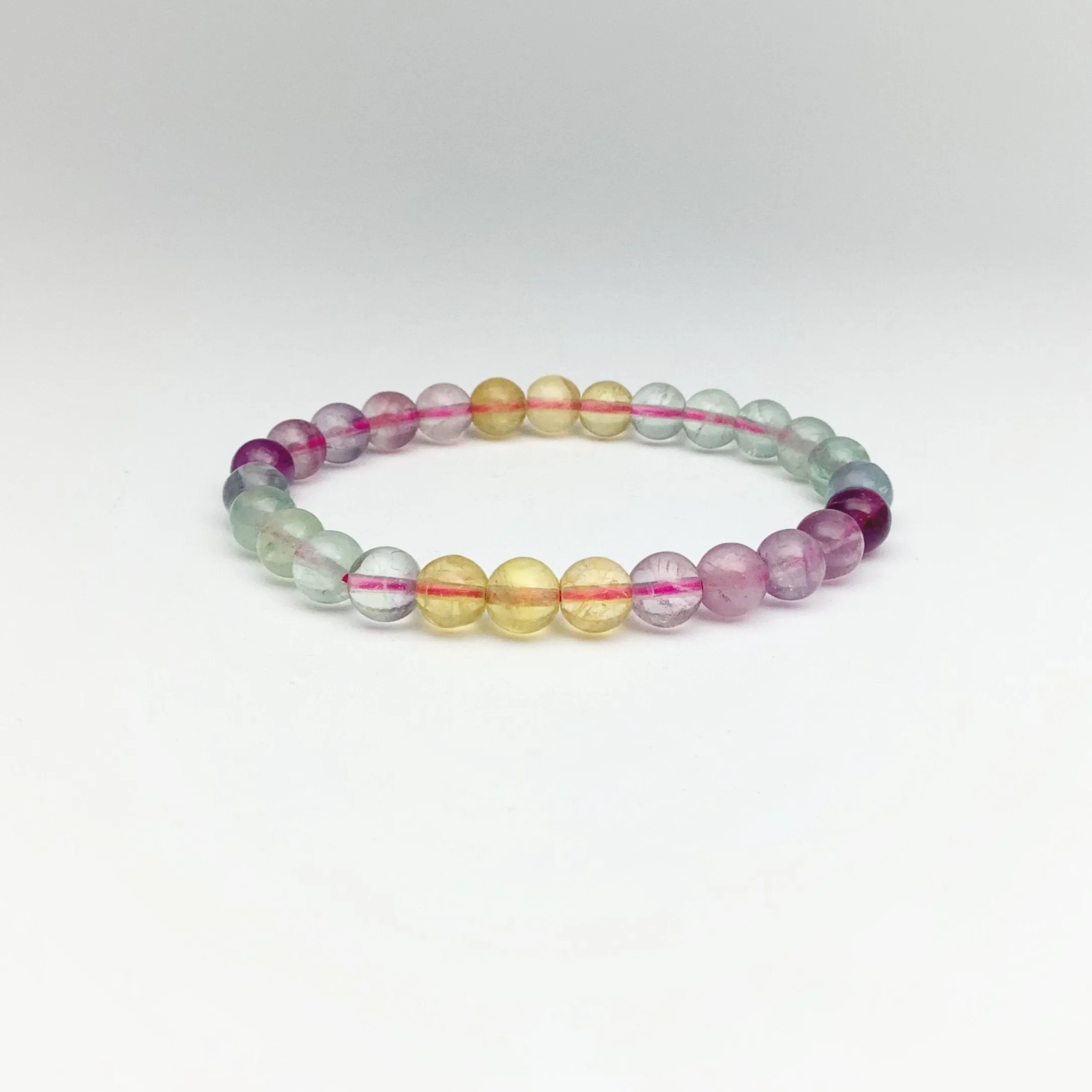 Rainbow Fluorite Beaded Bracelet