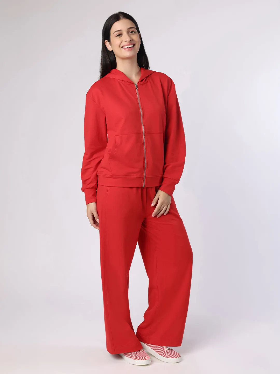 Red Hoodie With Trousers