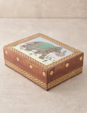 Royal Elephant Gemstone Box