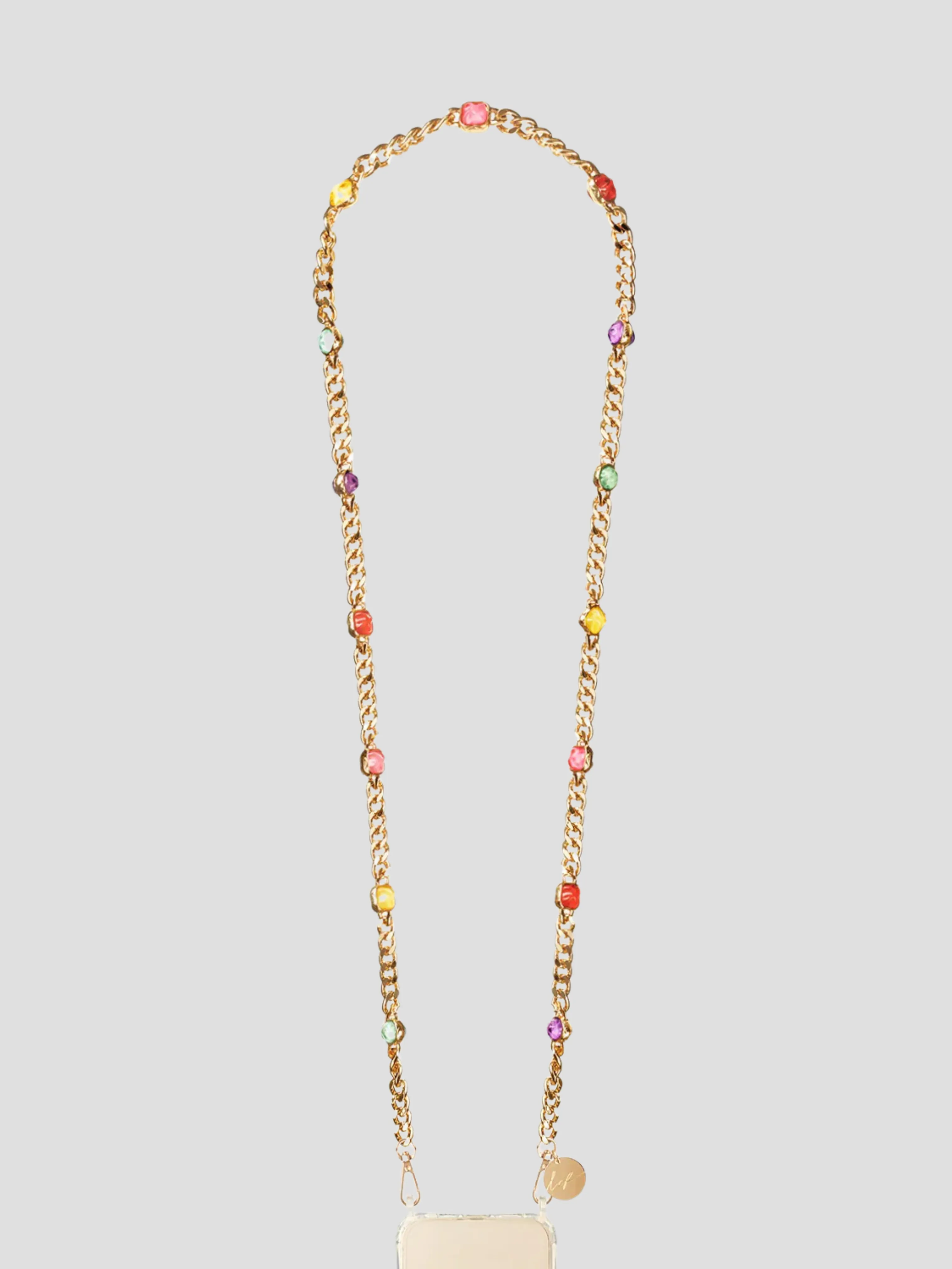 Ruby 47" Gemstone Phone Chain