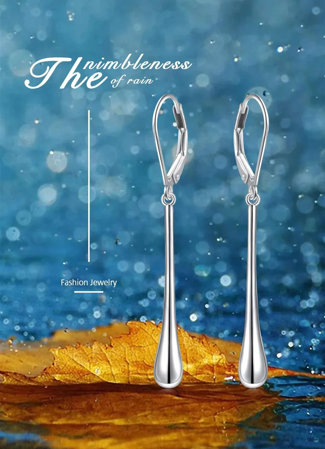 S925 Sterling Silver Vertical Dangle Drop Earrings Gifts for Women Men