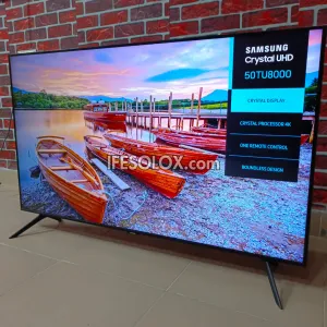 SAMSUNG 50 inch UE50TU8000 Series Premium Crystal UHD 4K Smart Frameless TV with Bluetooth, Miracast & AirPlay 2 - UK Used