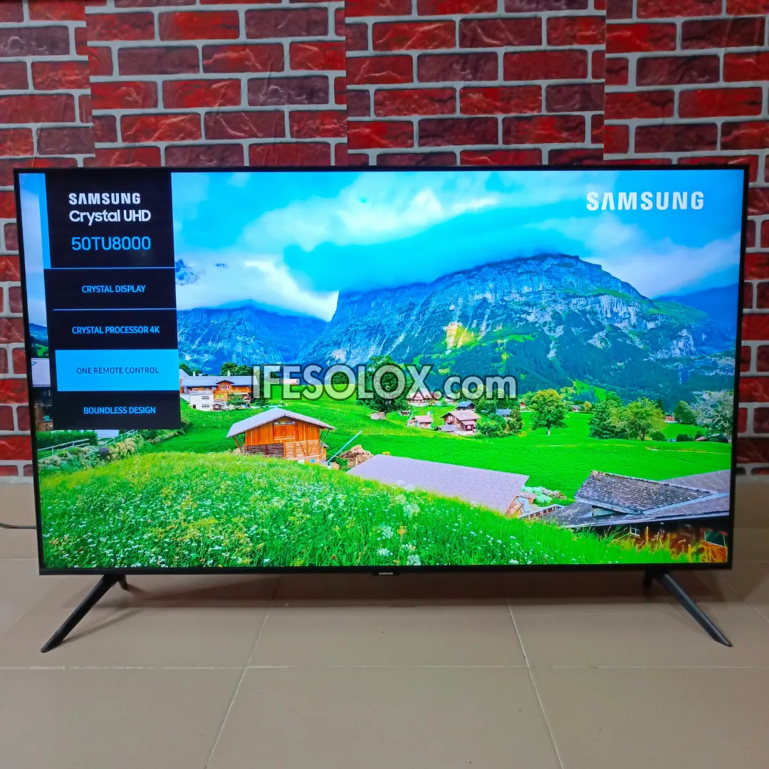 SAMSUNG 50 inch UE50TU8000 Series Premium Crystal UHD 4K Smart Frameless TV with Bluetooth, Miracast & AirPlay 2 - UK Used