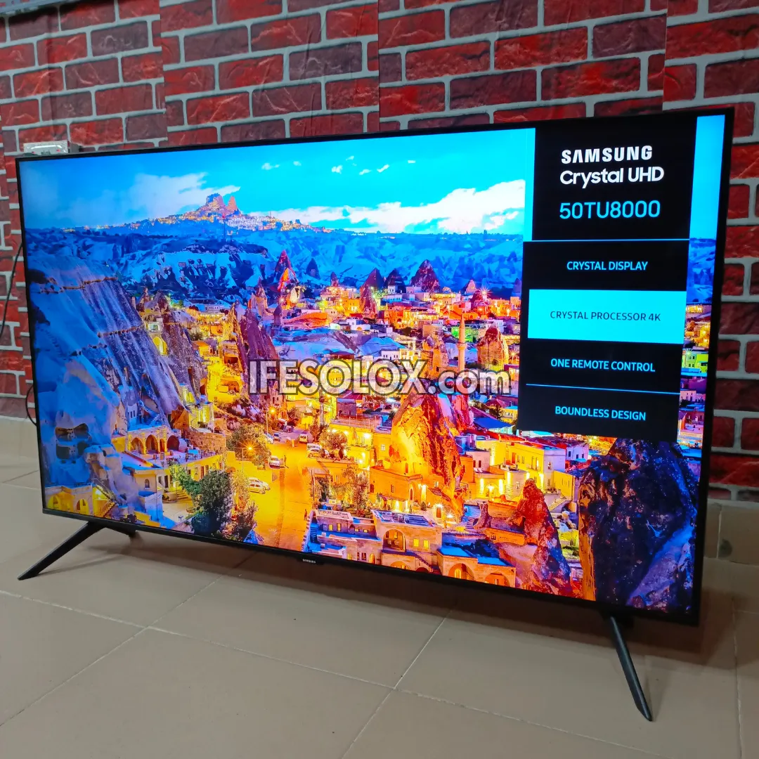SAMSUNG 50 inch UE50TU8000 Series Premium Crystal UHD 4K Smart Frameless TV with Bluetooth, Miracast & AirPlay 2 - UK Used