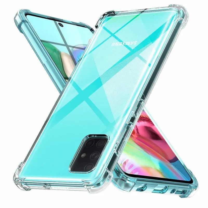 Samsung Galaxy A41 Hybrid Gel Four Corner Cushion Case [CLEAR]