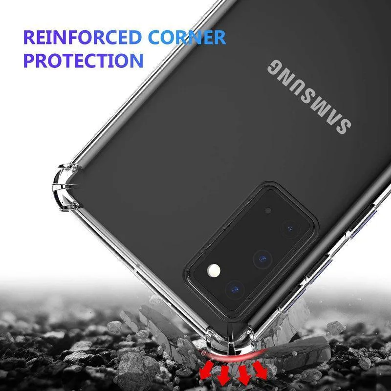 Samsung Galaxy A41 Hybrid Gel Four Corner Cushion Case [CLEAR]