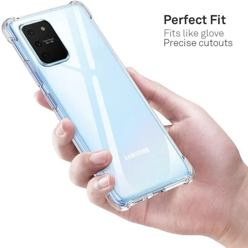 Samsung Galaxy A41 Hybrid Gel Four Corner Cushion Case [CLEAR]
