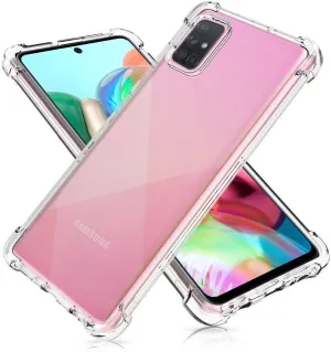 Samsung Galaxy A51 Hybrid Gel Four Corner Cushion Case [CLEAR]