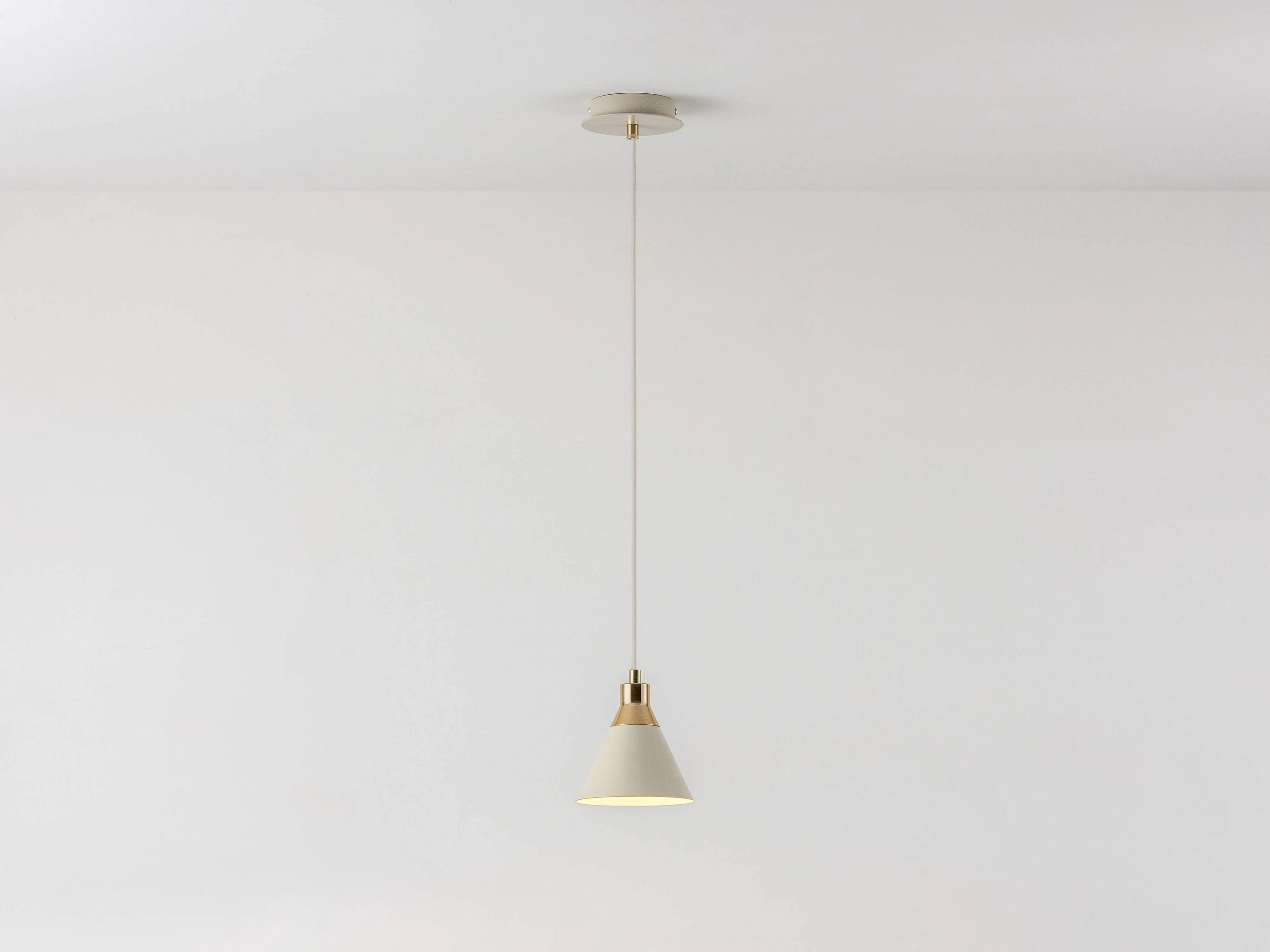 Sand grey cone pendant ceiling light
