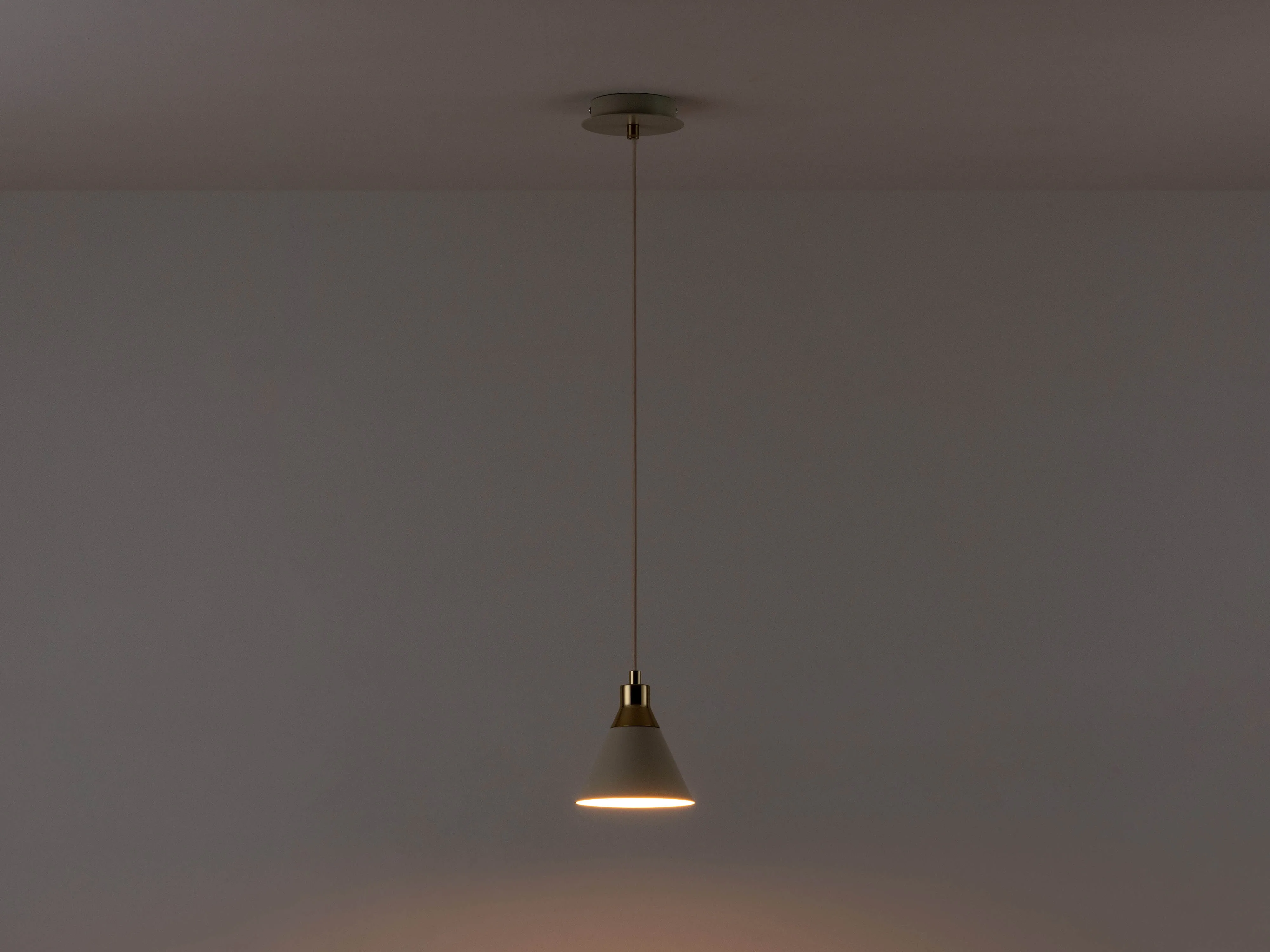 Sand grey cone pendant ceiling light