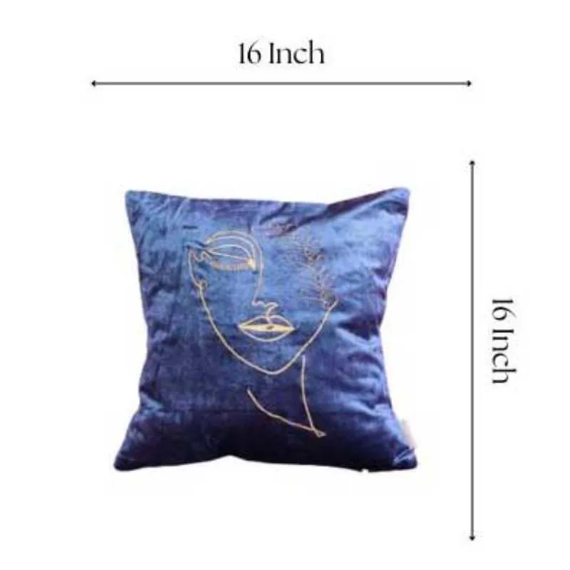 Shadow & Bone Velvet Cushion Cover | 16 x 16 Inches