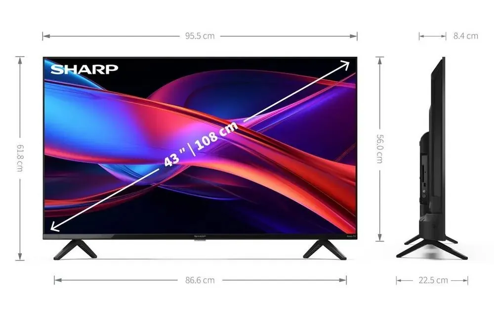 Sharp 2TC43GD2225K 43" Full HD Frameless Smart Roku Television