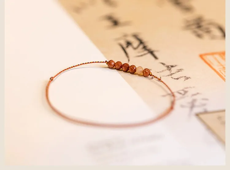 Shimmering Sunstone Crystal Bracelet with Sterling Silver Beads