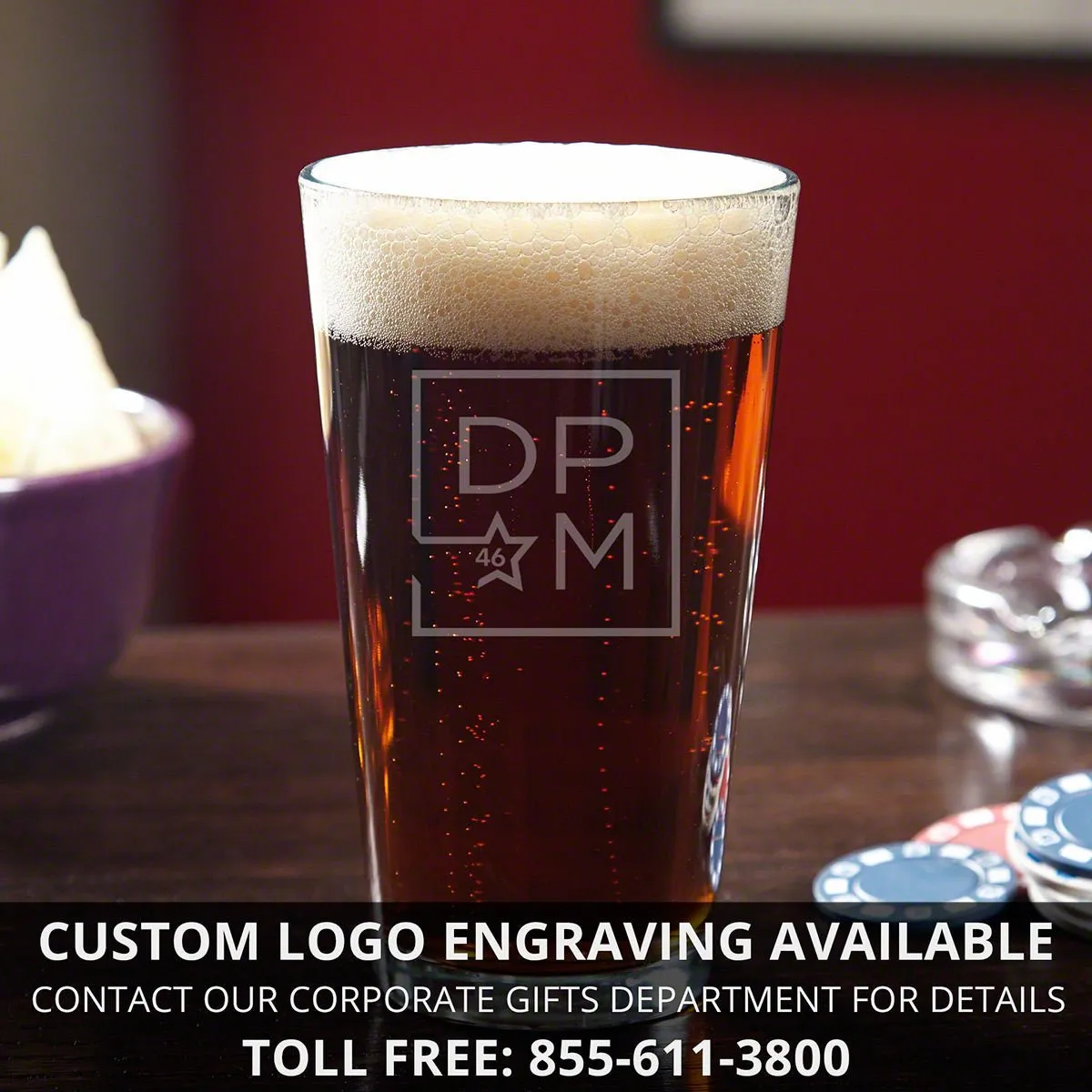 Signature Beer Gift Basket 13pc set with Custom Pint Glasses