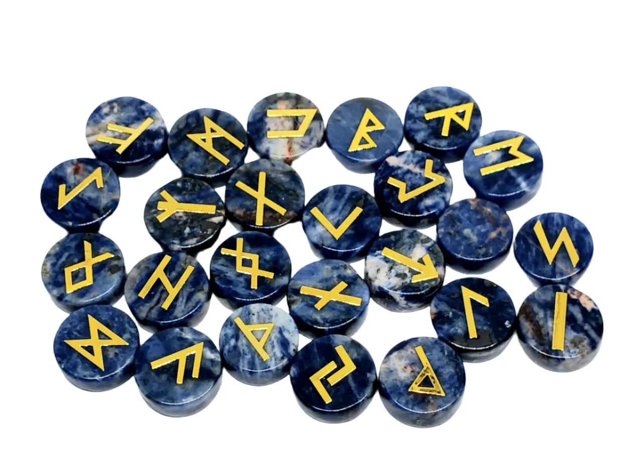 Sodalite Crystal Norse Elder Futhark Runes
