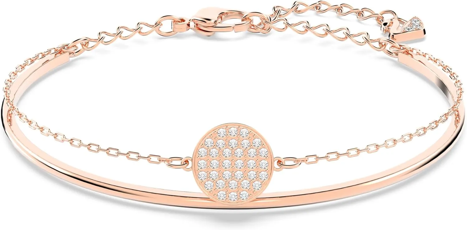 Swarovski Sublima Bangle Bracelet, Rose Gold Tone Finish, Clear Crystals