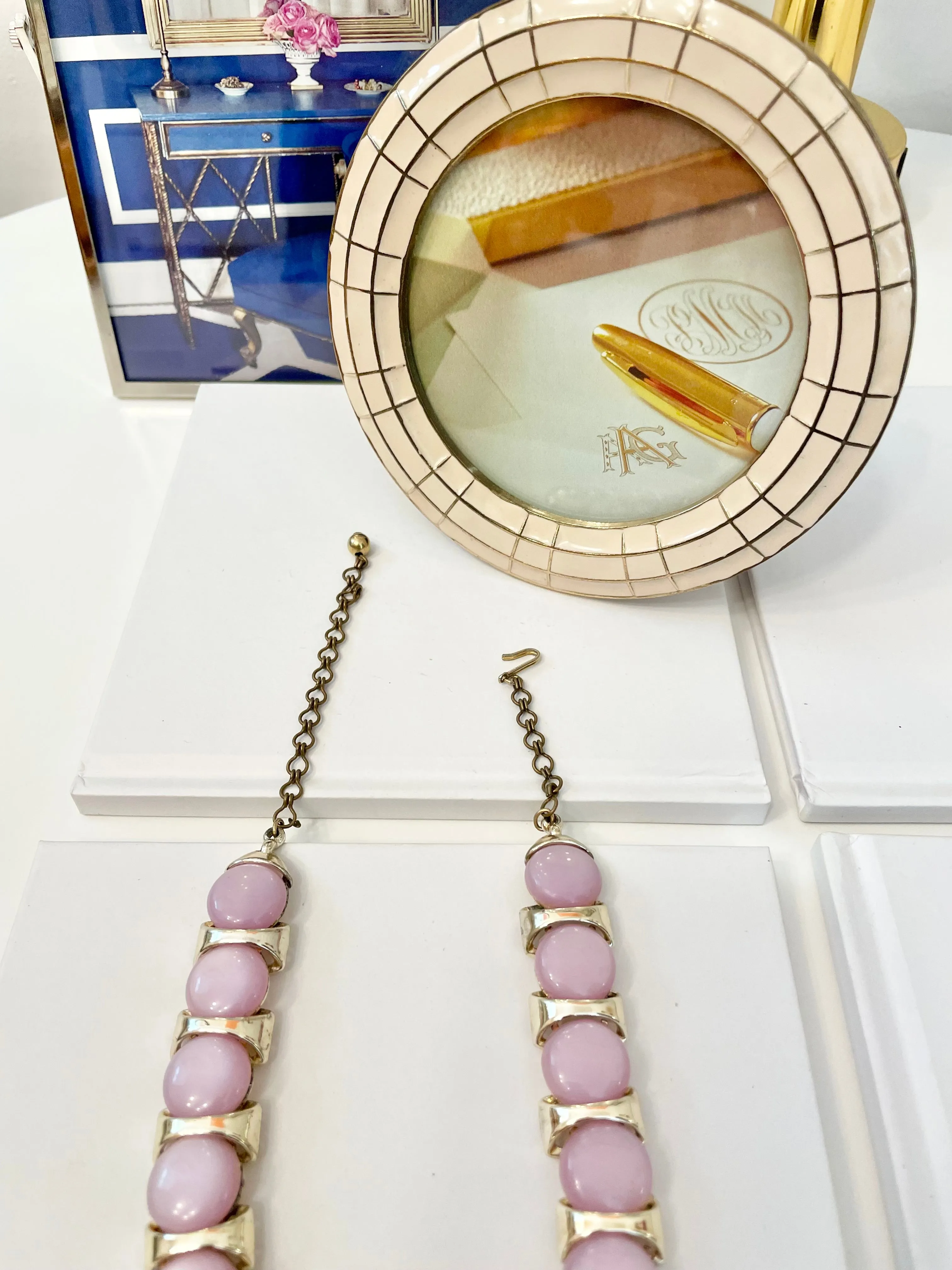The Happy Hostess and her love of colorful moon glow pieces! This one is so feminine..