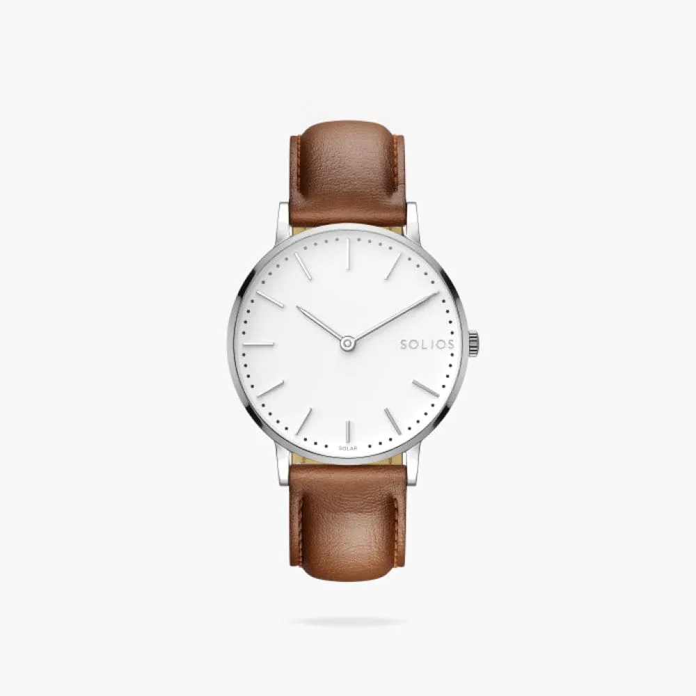 The Solar Classic | White Dial - Silver Case
