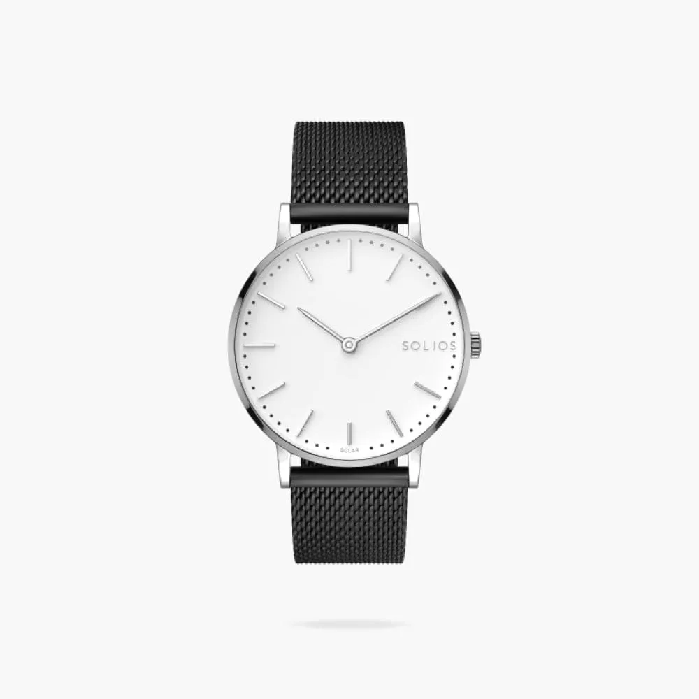 The Solar Classic | White Dial - Silver Case
