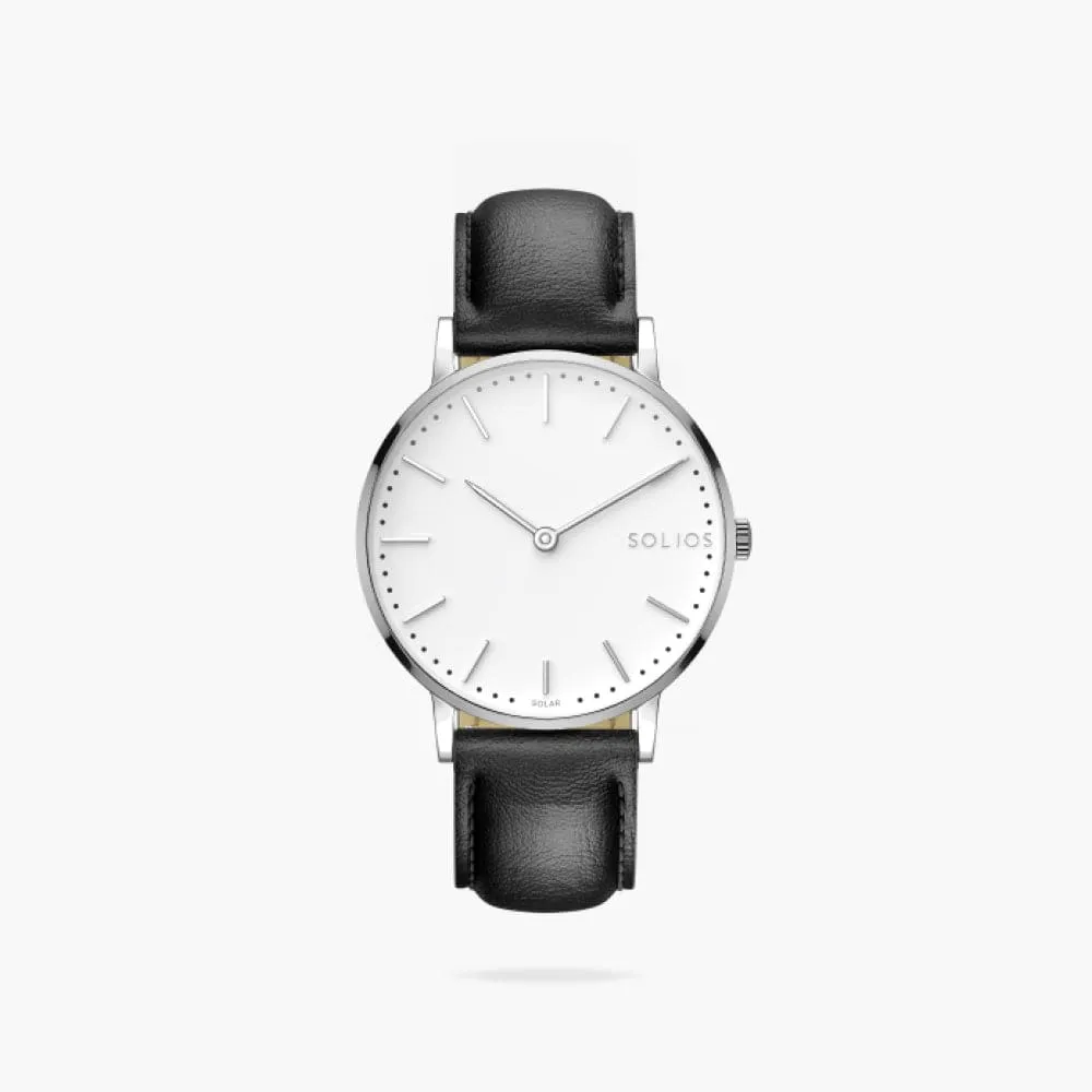 The Solar Classic | White Dial - Silver Case