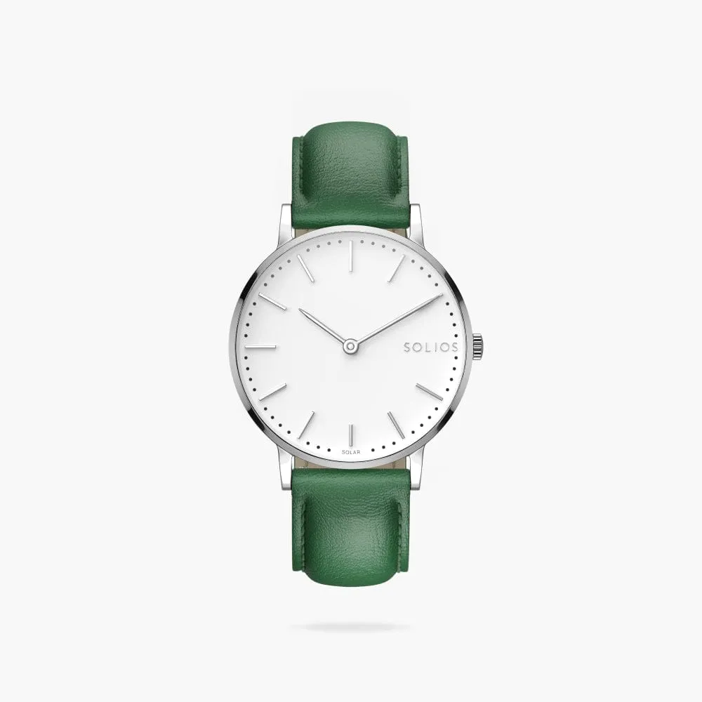 The Solar Classic | White Dial - Silver Case