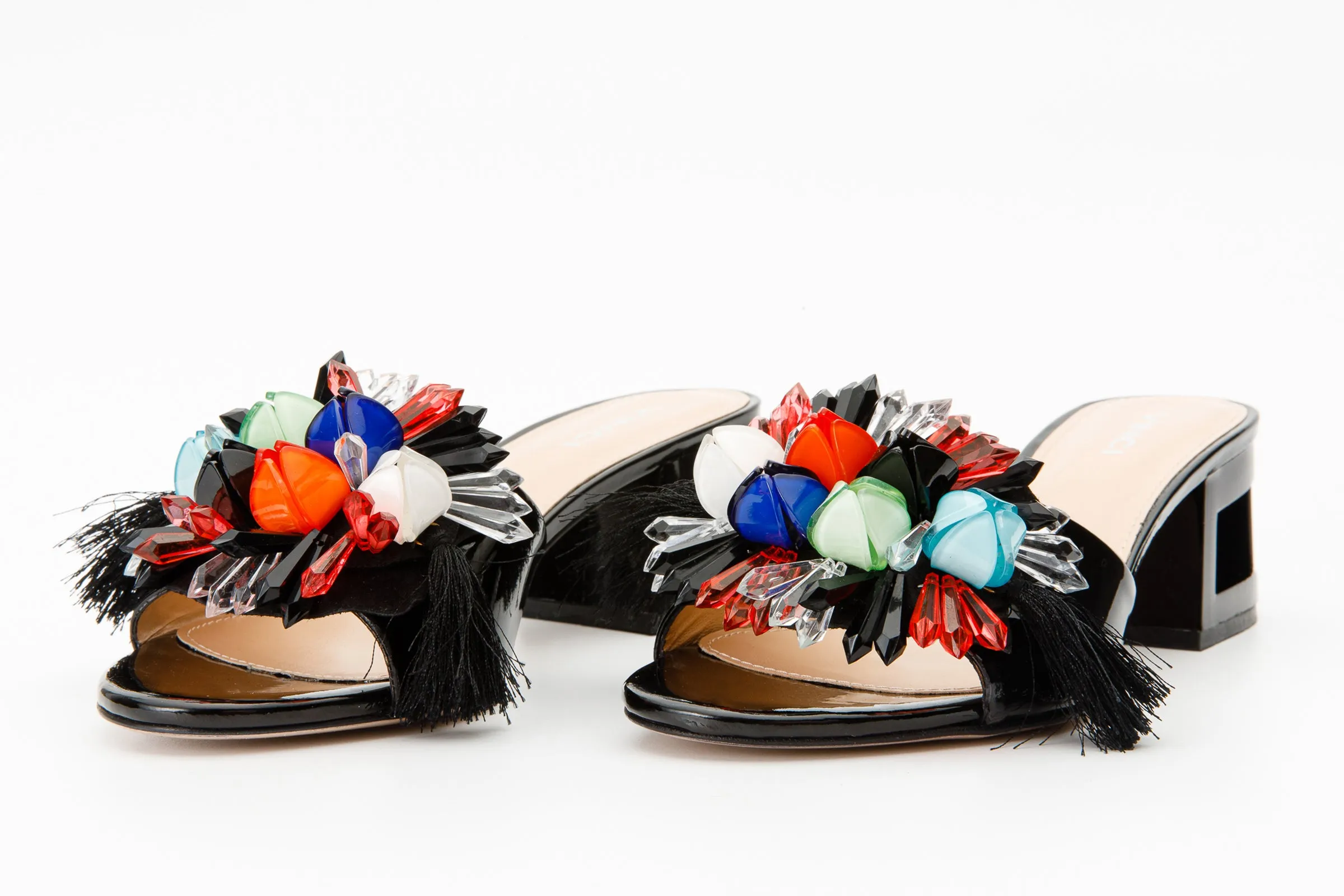 The Vigo Black Leather Block Heel Women Sandal