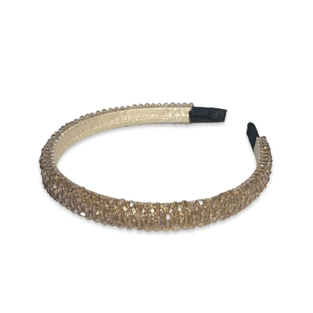 Thin Crystal Beaded Headband