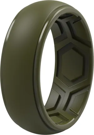 ThunderFit Silicone Rings for Men, Breathable Edition Step Edge Rubber Engagement Bands 8.4mm Wide 2.2mm Thick - 1/4/7 Variety Multipack