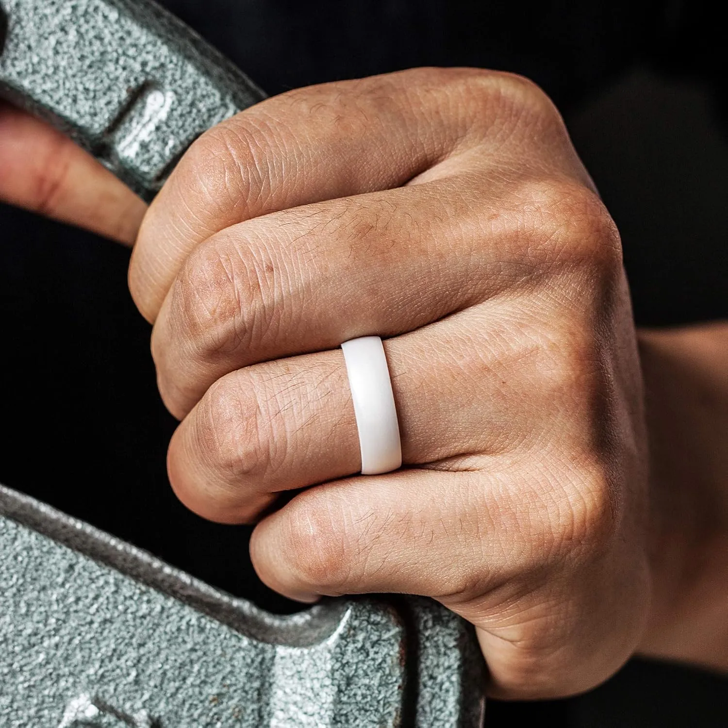ThunderFit Silicone Wedding Rings Unisex, Rubber Engagement Bands 6.3mm Wide 1.65mm Thick - 1/2/3/4/5/6/7 Variety Multipack