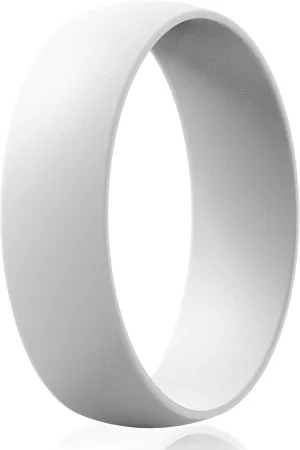 ThunderFit Silicone Wedding Rings Unisex, Rubber Engagement Bands 6.3mm Wide 1.65mm Thick - 1/2/3/4/5/6/7 Variety Multipack