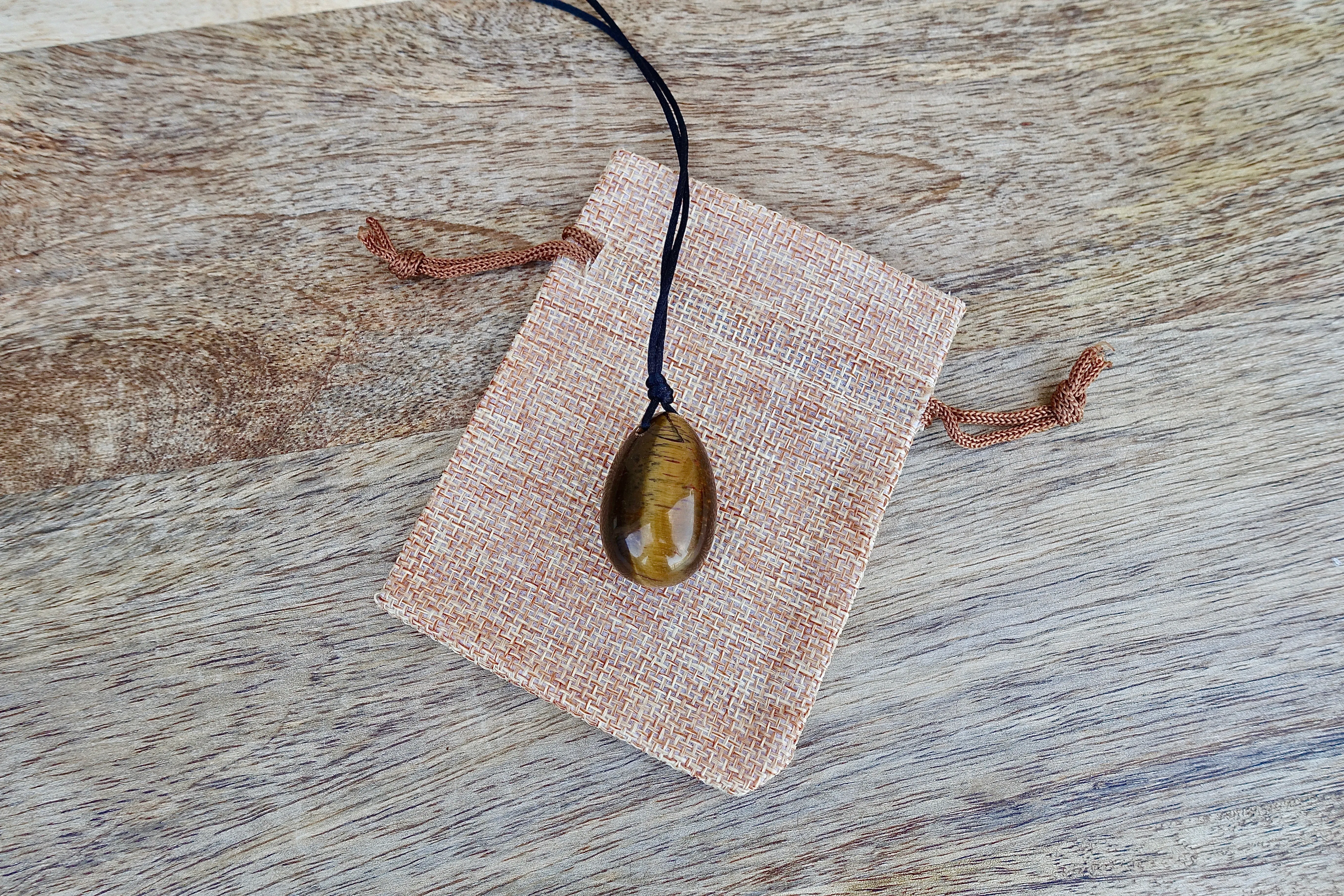 Tiger Eye Yoni Eggs Set and Massage Wand