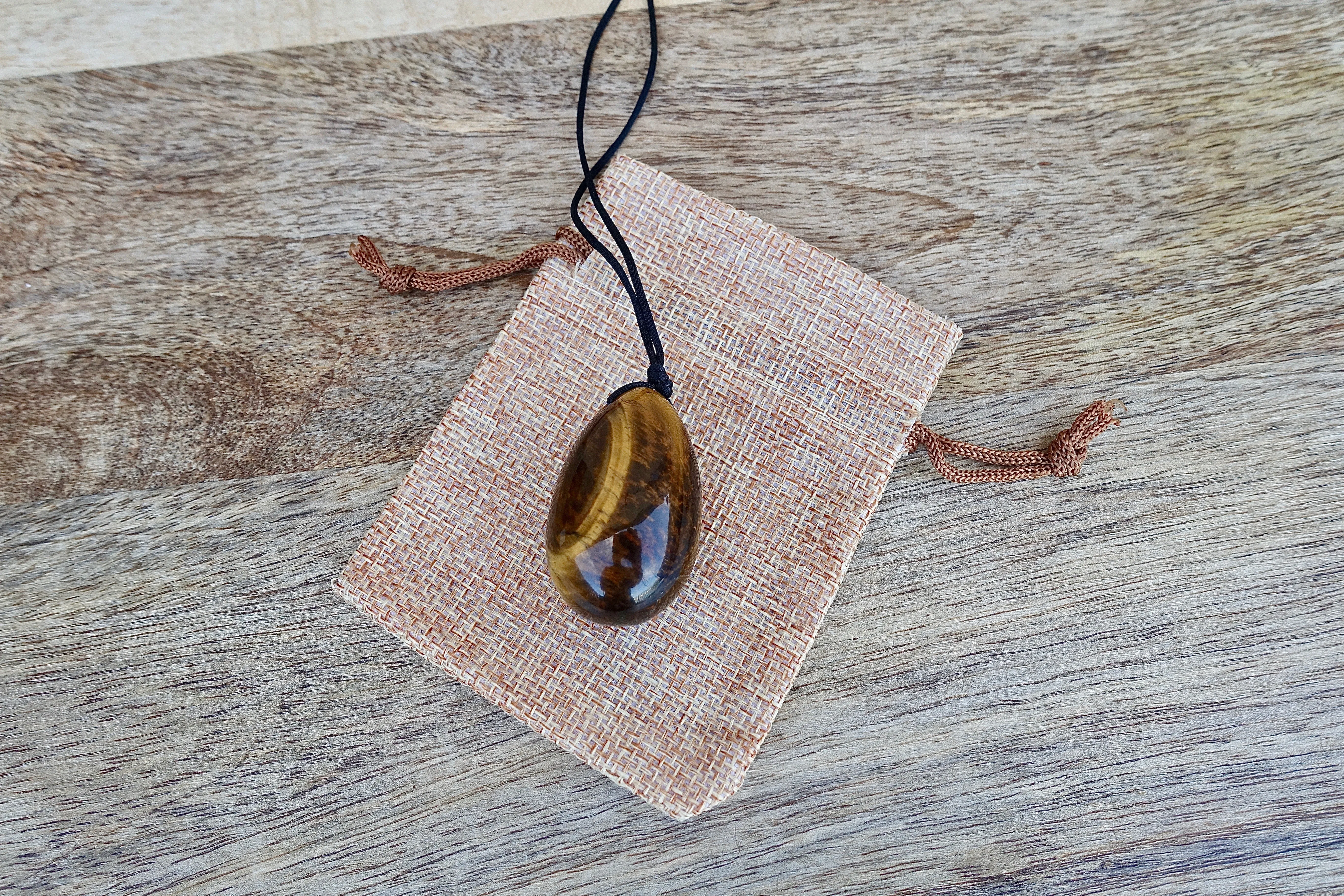 Tiger Eye Yoni Eggs Set and Massage Wand