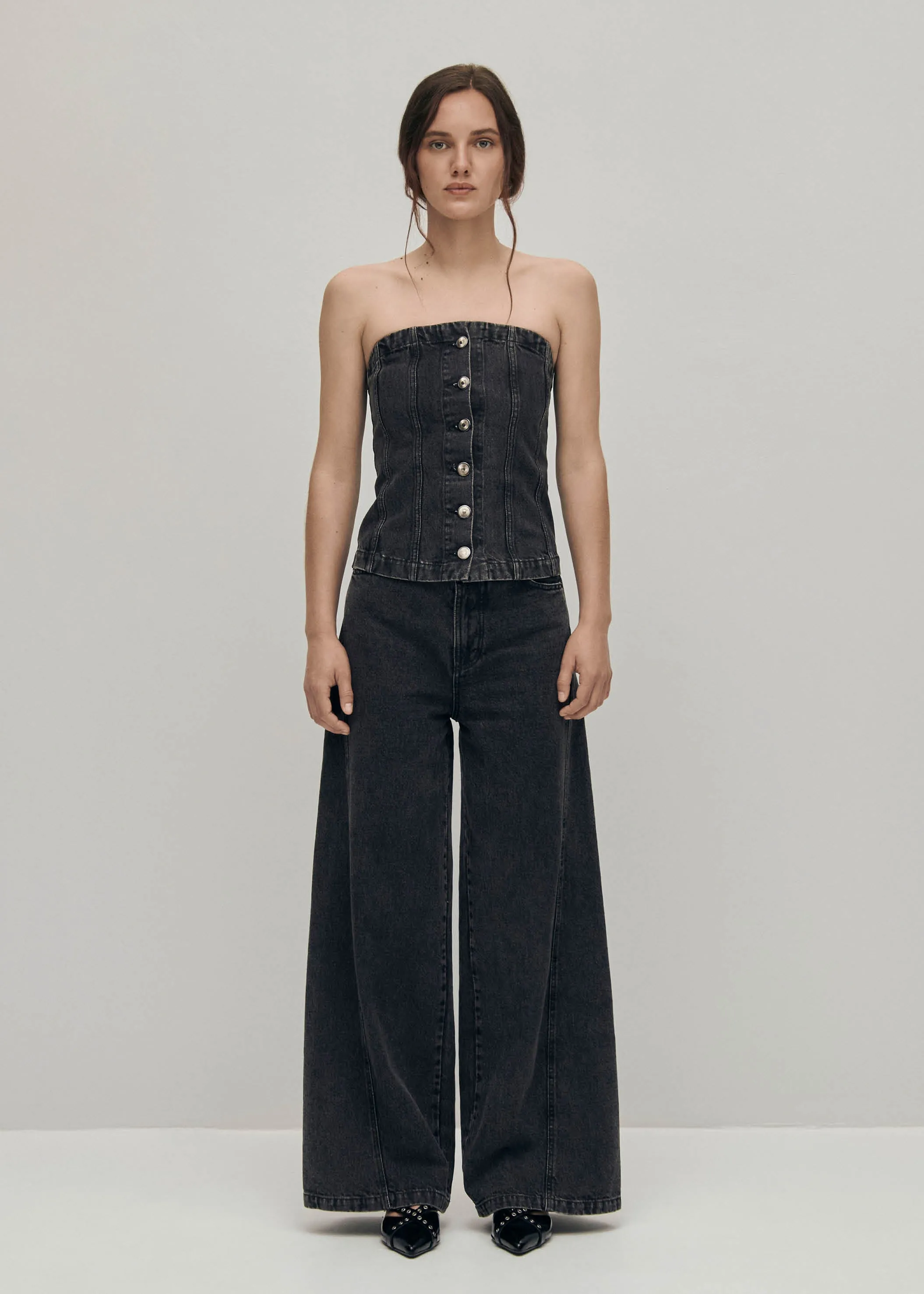 Troyes Black Denim Tank