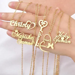 Unique Custom and Personalized Name Pendant Necklace