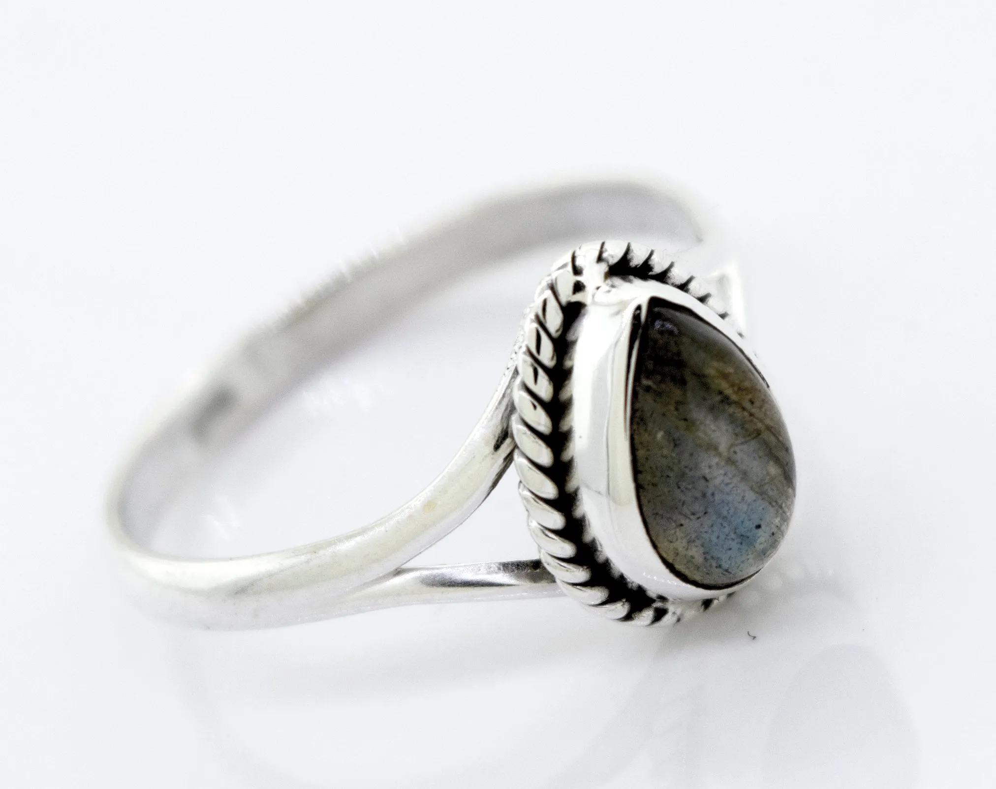Vibrant Teardrop Shape Stone Ring
