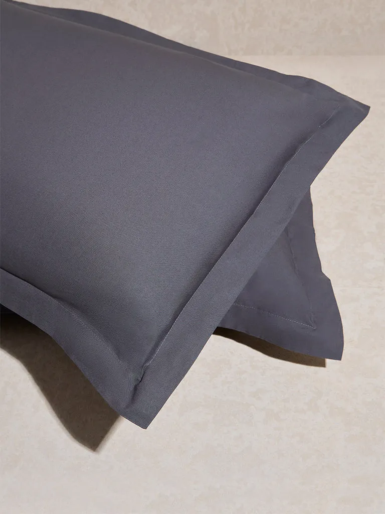 Westside Home Charcoal Solid Pillow Cover (Set of 2)