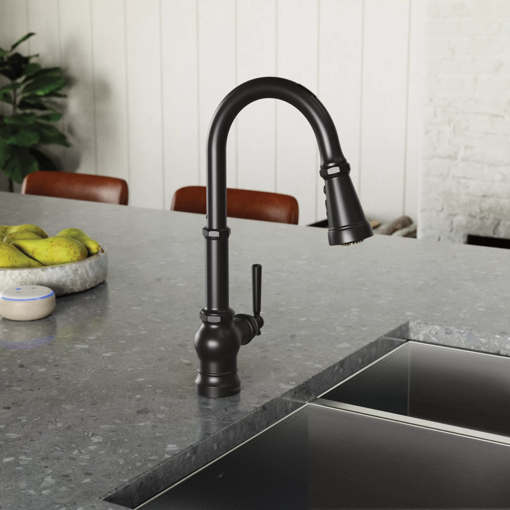 Weymouth Motion Control Smart Kitchen Faucet One Handle High Arc Pulldown