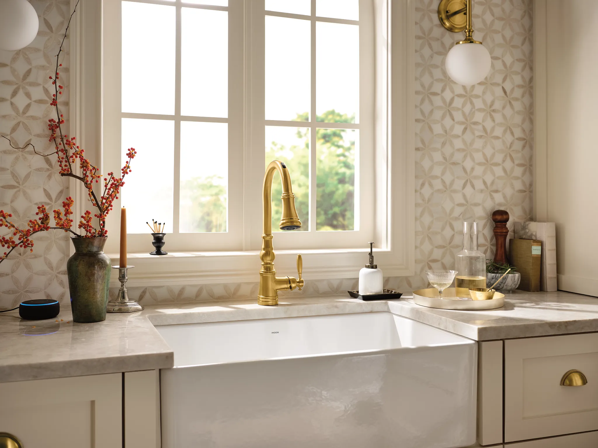 Weymouth Motion Control Smart Kitchen Faucet One Handle High Arc Pulldown