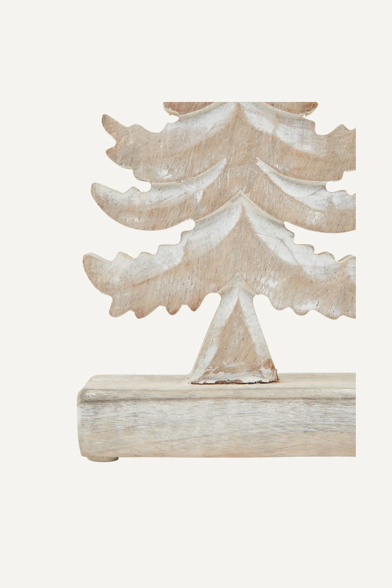 White Washed Wooden Christmas Tree Decoration
