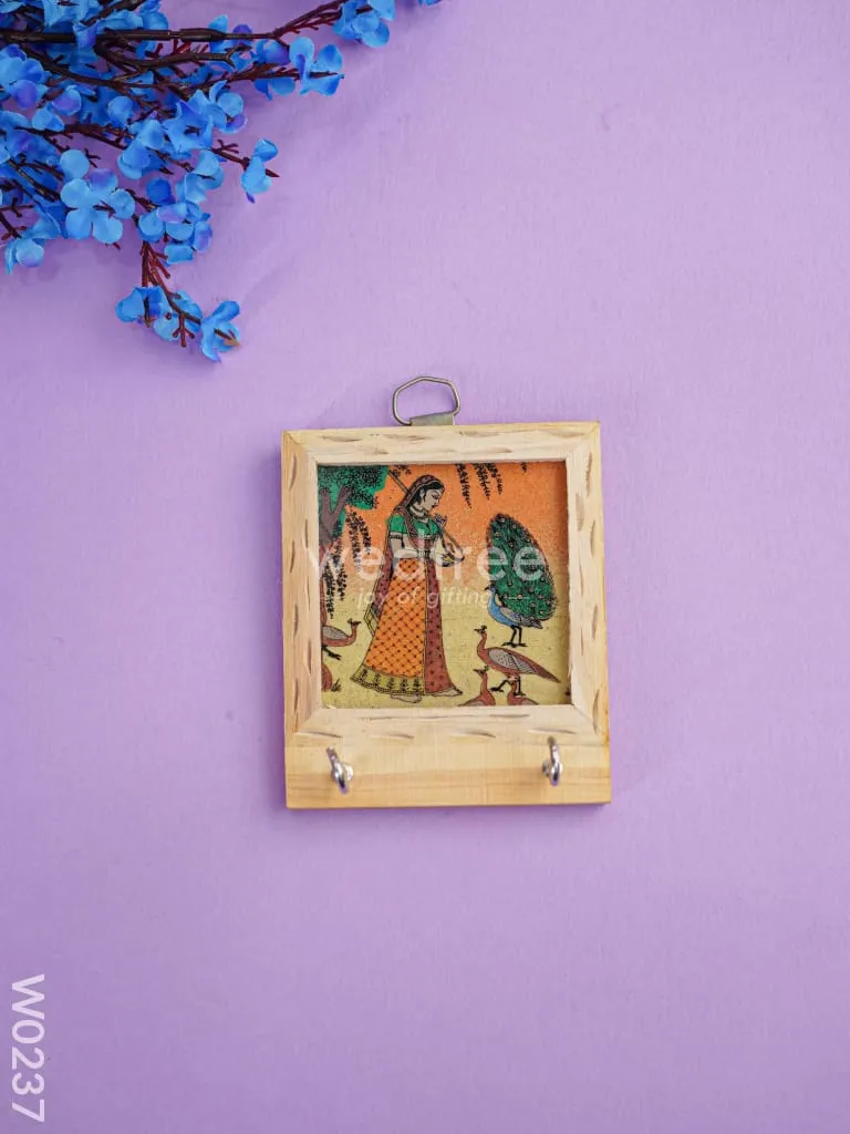 Wooden Gem Stone Painting Key Hanger 3 x 4 - W0237