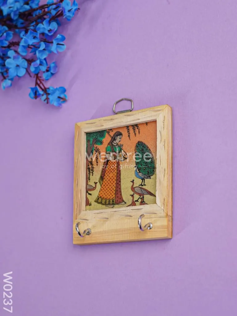 Wooden Gem Stone Painting Key Hanger 3 x 4 - W0237