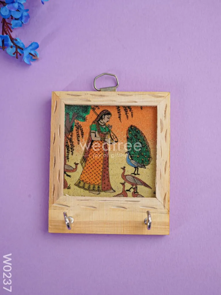 Wooden Gem Stone Painting Key Hanger 3 x 4 - W0237