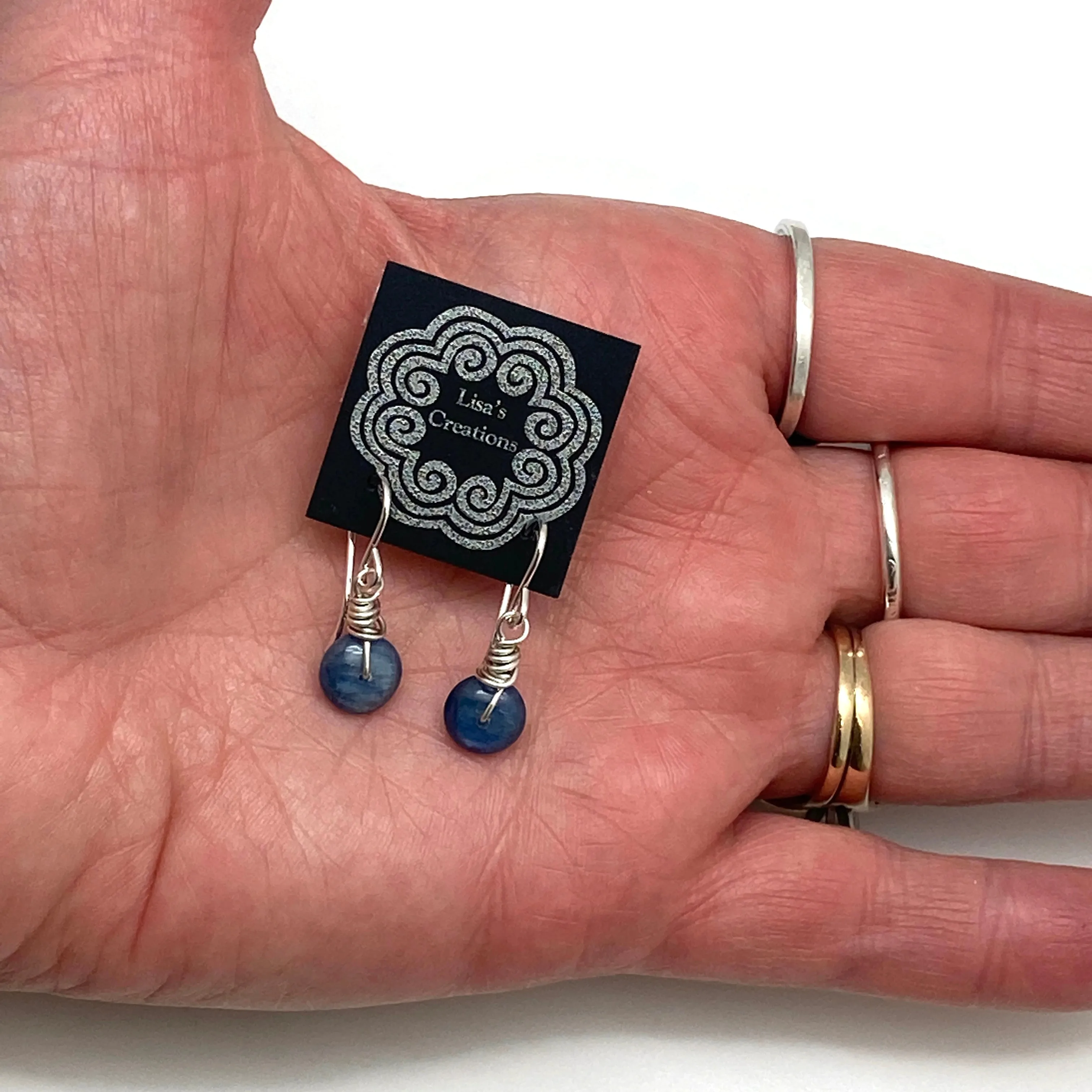 Wrapped Disc Earrings