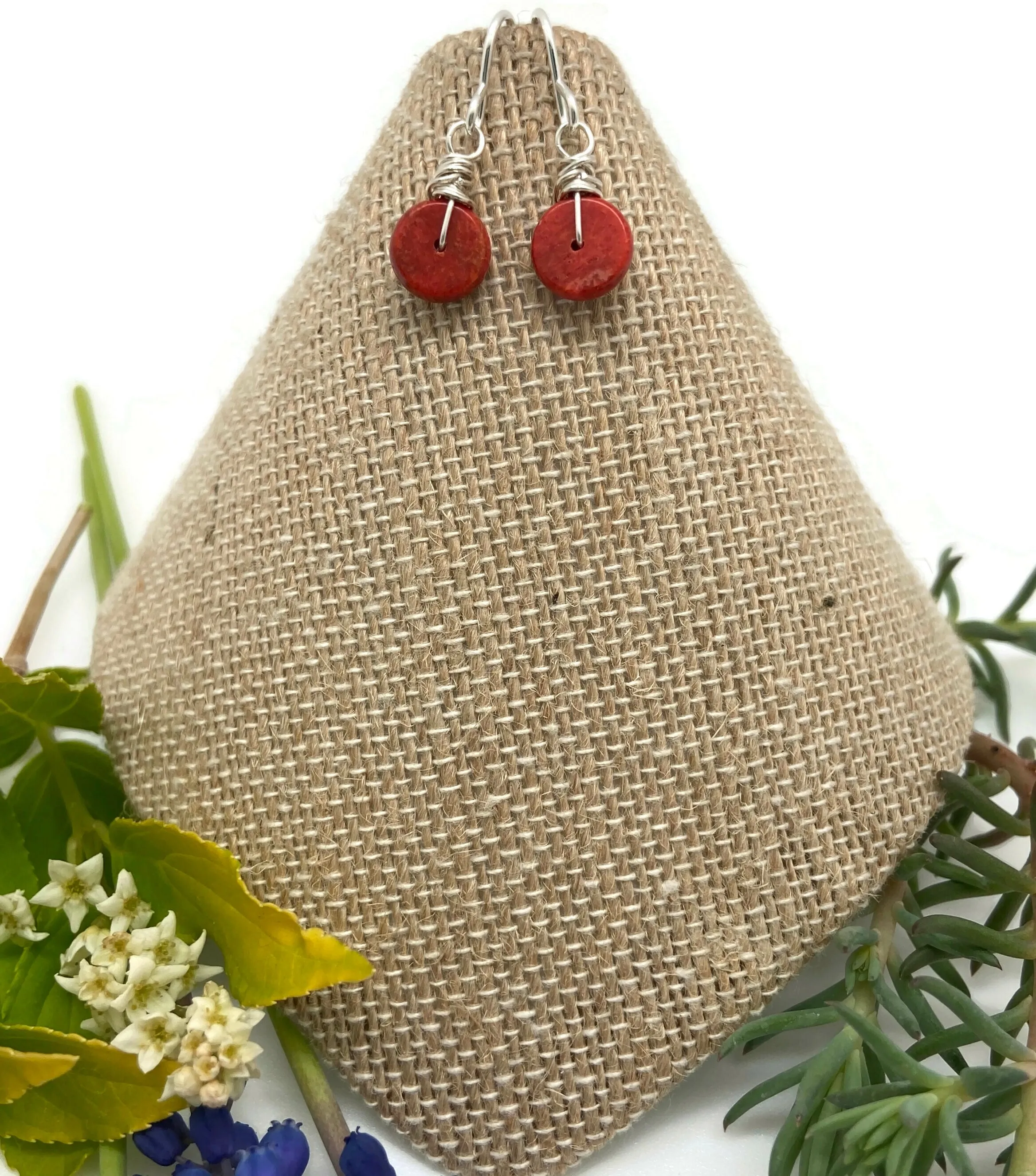 Wrapped Disc Earrings