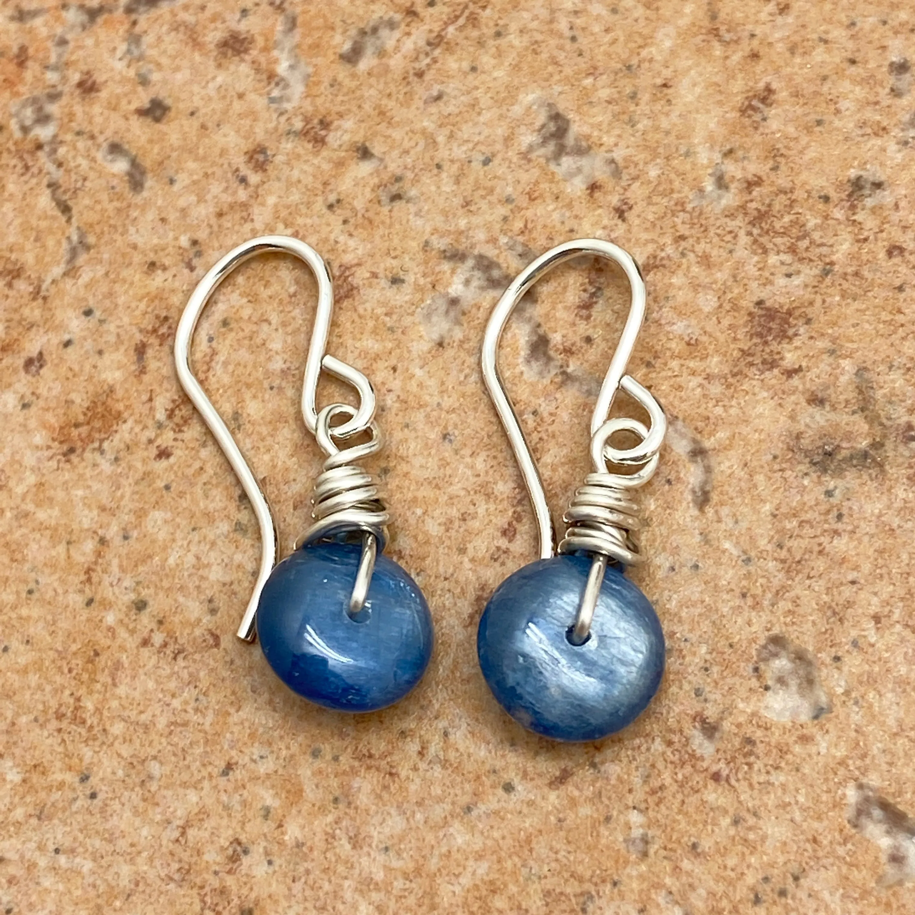 Wrapped Disc Earrings