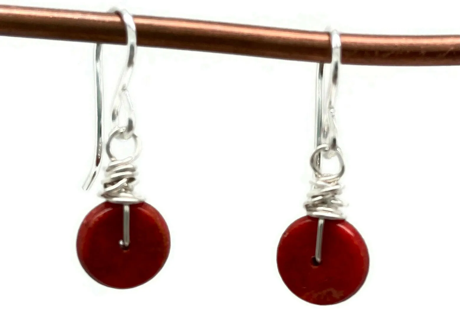 Wrapped Disc Earrings